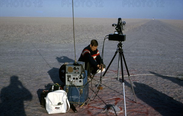 Longines timing equipment for Bluebird CN7's World Land Speed Record attempt, Lake Eyre, 1964. Creator: Unknown.