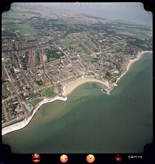 The town and Viking Bay, Broadstairs, Kent, 1969. Creator: Aerofilms.