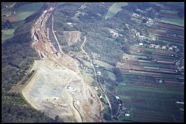 Construction of M5 motorway, Court Hill, Clevedon, Somerset, 1971. Creator: Jim Hancock.