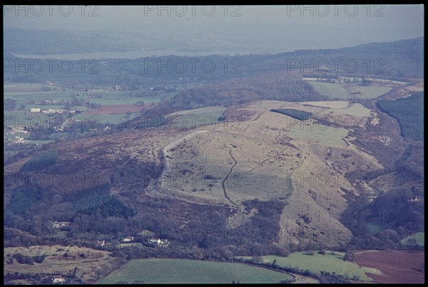 Dolebury Camp, an Iron Age multivallate hillfort earthwork, Churchill, Somerset, 1971. Creator: Jim Hancock.