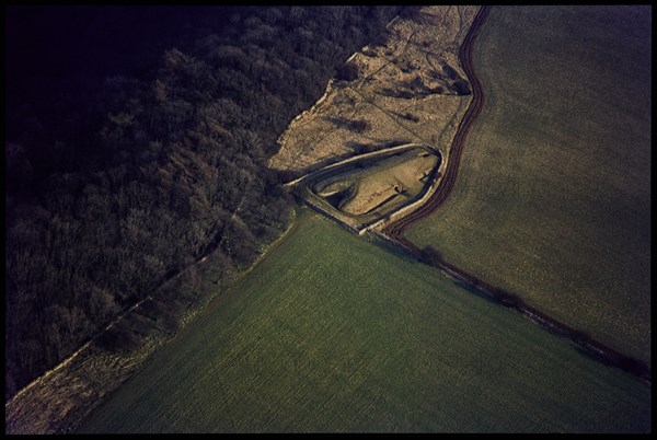 Belas Knap, a Neolithic chambered long barrow, Winchcombe, Gloucestershire, 1971. Creator: Jim Hancock.