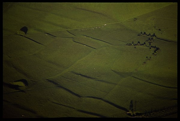 Earthwork remains of an Iron Age or Romano-British field system, Pertwood Down, Wiltshire, 1971. Creator: Jim Hancock.