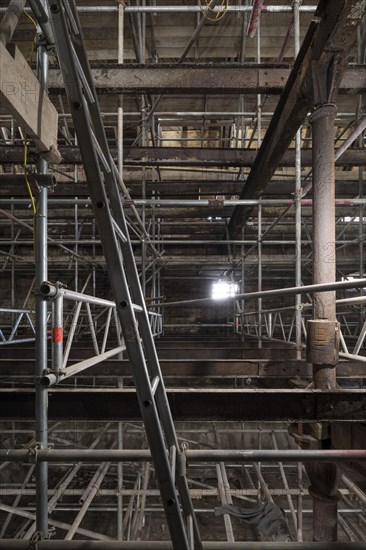 Interior of the kiln, Shrewsbury Flaxmill Maltings, Shropshire, 2019. Creator: Steven Baker.