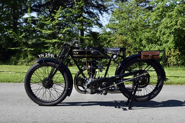 1927 AJS Big Port motorcycle. Creator: Unknown.