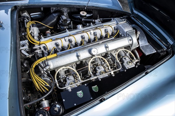 Engine of a 1961 Aston Martin DB4 GT SWB lightweight. Creator: Unknown.