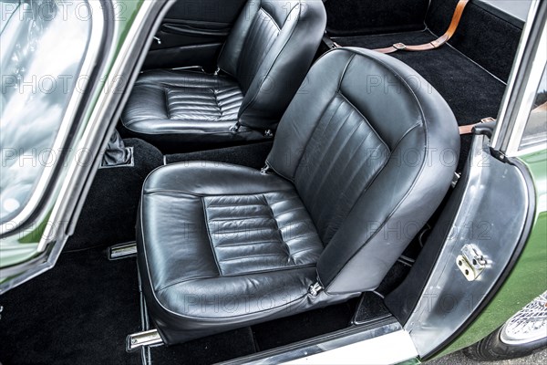 Front seats of a 1961 Aston Martin DB4 GT previously owned by Donald Campbell. Creator: Unknown.