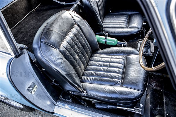 Driver's seat of a 1961 Aston Martin DB4 GT SWB lightweight. Creator: Unknown.