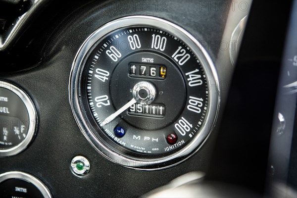 Speedometer of a 1965 Aston Martin DB5. Creator: Unknown.