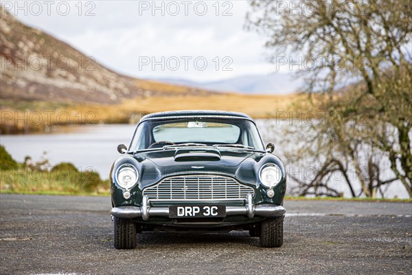 Front view of a 1965 Aston Martin DB5. Creator: Unknown.