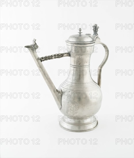 Spouted Wine Flagon, Bern, c. 1750. Creator: Abraham Ganting.