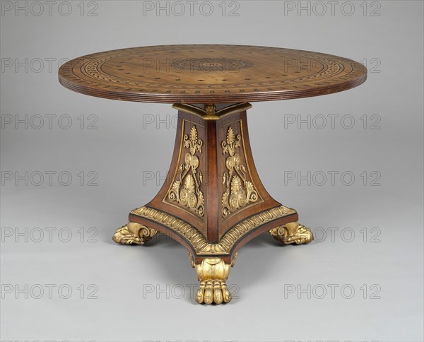 Pedestal Table, England, c. 1810. Creator: Unknown.