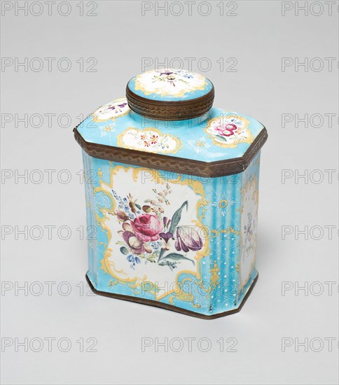 Tea Caddy, Battersea, c. 1755. Creator: Unknown.