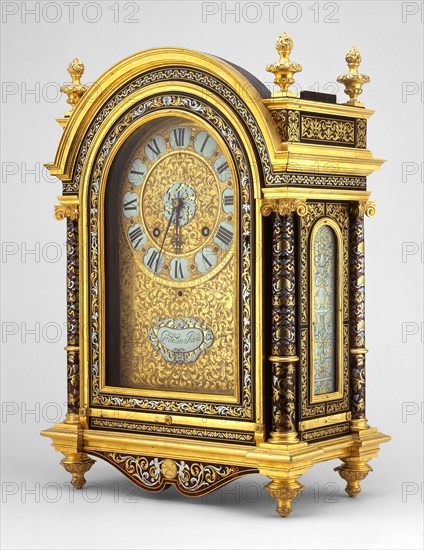 Table Clock, France, c. 1675. Creators: Andre-Charles Boulle the Elder, Nicolas Gribelin.