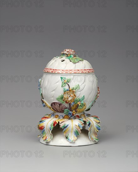 Potpourri Vase, Chantilly, c. 1745. Creator: Chantilly Porcelain Manufactory.