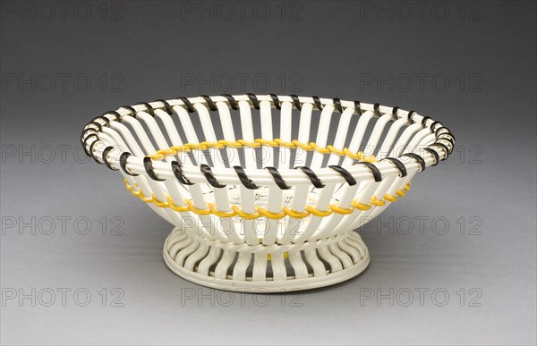 Basket, Staffordshire, 1780/90. Creator: E. Mayer Pottery.