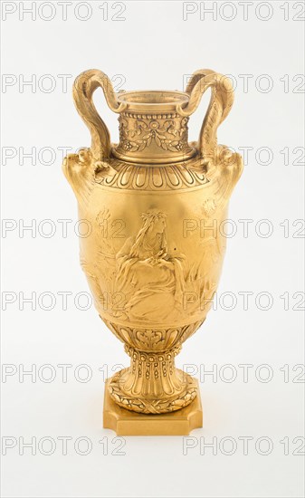 Vase with Sacrifice Scene, France, Early to mid 19th century. Creator: Ferdinand Barbedienne.
