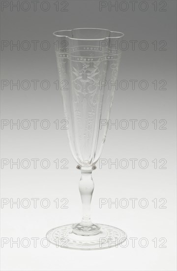 Champagne Flute, Austria, 19th century. Creator: J.& L. Lobmeyr.