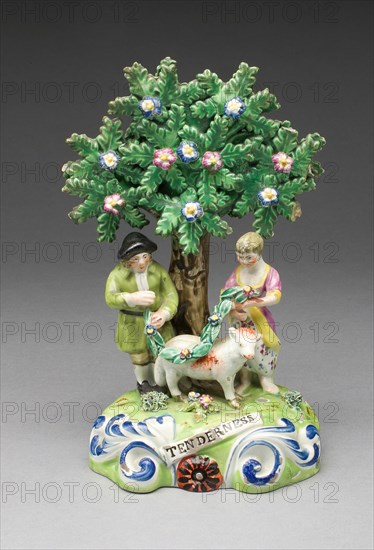 Figure Group: Tenderness, Staffordshire, c. 1820/30. Creator: John Walton.