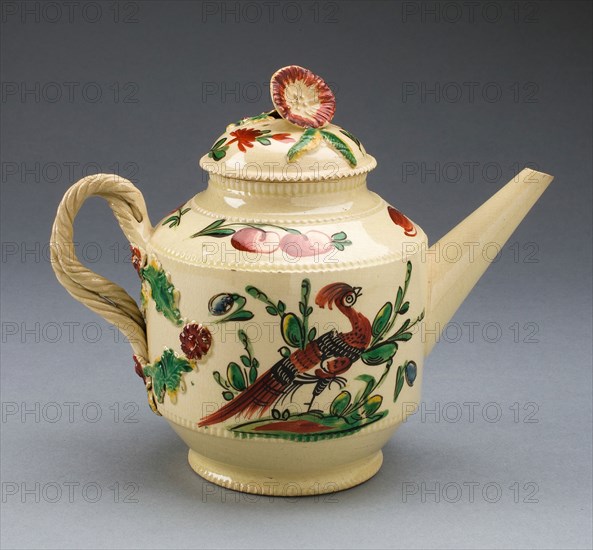 Teapot, Leeds, c. 1770. Creator: Unknown.