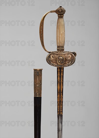 Court Sword and Scabbard, Paris, c. 1810. Creator: Martin-Guillaume Biennais.