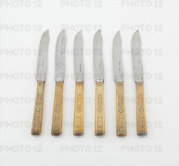 Set of Dessert Knives (10), Paris, 1789/1820. Creators: Martin-Guillaume Biennais, Pierre-Benoît Lorillon.