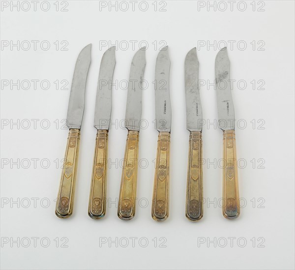 Set of Dinner Knives (14), Paris, 1789/1820. Creators: Martin-Guillaume Biennais, Pierre-Benoît Lorillon.