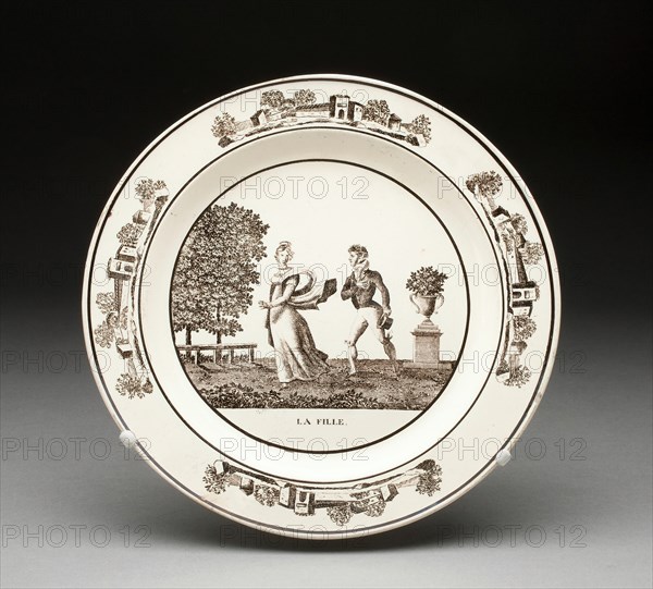 Plate, Montereau, 1800/25. Creator: Creil Pottery.