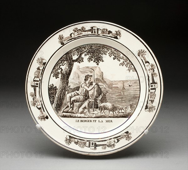 Plate, Montereau, 1800/25. Creator: Creil Pottery.