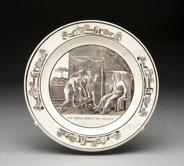 Plate, Montereau, 1800/25. Creator: Creil Pottery.