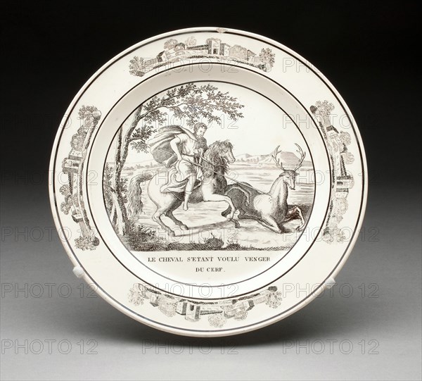 Plate, Montereau, 1800/25. Creator: Creil Pottery.