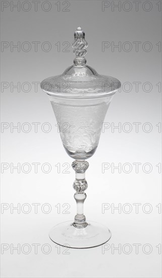 Covered Goblet with Goddess Diana Bathing, England, 1752. Creator: Jacob Sang.