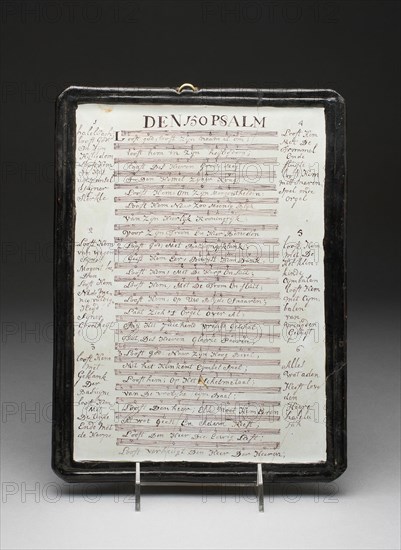 Plaque: Psalm No. 150, Utrecht, early 19th century. Creator: Unknown.