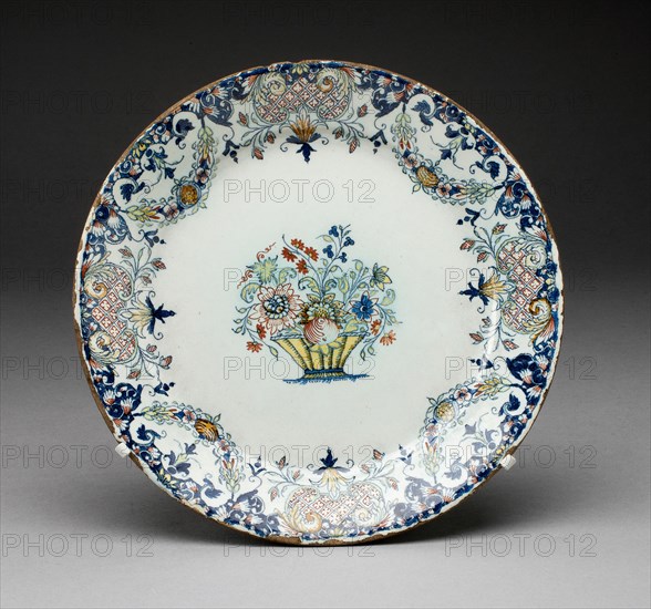 Plate, Rouen, c. 1770. Creator: Rouen Potteries.
