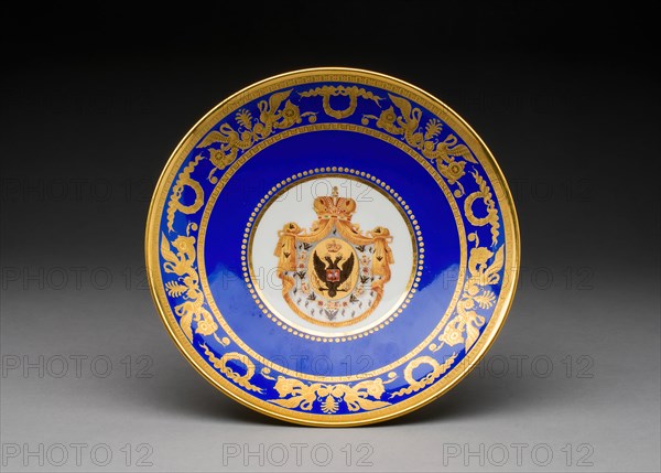 Plate, Saint Petersburg, 1855/81. Creator: Russian Imperial Porcelain Factory.