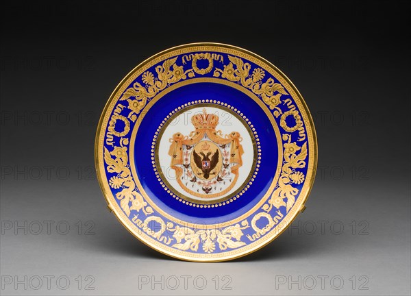 Plate, Saint Petersburg, 1855/81. Creator: Russian Imperial Porcelain Factory.