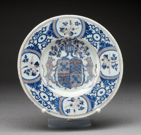 Plate, Marseille, Late 17th/early 18th century. Creator: Saint Jean du Désert Factory.