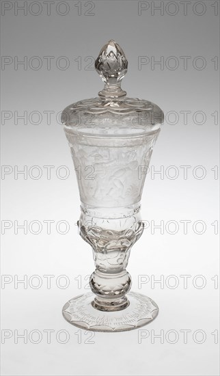 Covered Goblet (Pokal) with Musicians, Silesia, 1730/40. Creator: Unknown.