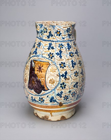 Jug with Bartoli Coat of Arms, Valencia, Comunidad, 1458. Creator: Unknown.