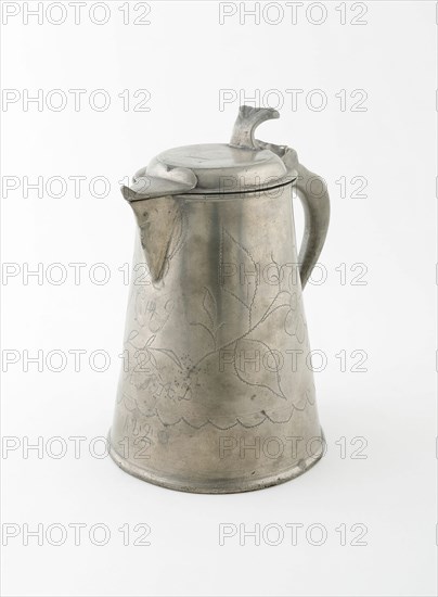 Covered Flagon with Spout, Sweden, 1820. Creator: Unknown.