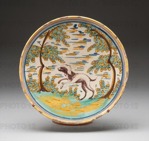 Charger, Spain, 17th century. Creator: Talavera de la Reina Potteries.