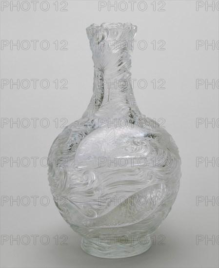 Rock Crystal Vase, Stourbridge, 1889. Creator: Thomas Webb and Sons.