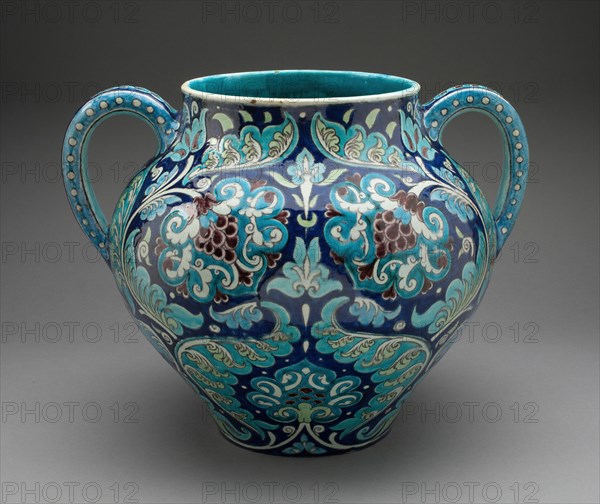 Vase, England, c. 1885. Creators: William de Morgan, Fred Passenger.