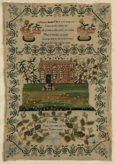 Sampler, England, 1820. Creator: C. S. Peake.