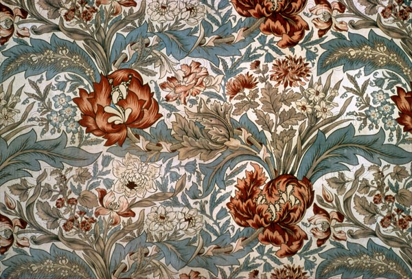 Panel (Formerly a Furnishing Textile), England, c. 1895/1900. Creators: Sidney Mawson, Turnbull & Stockdale.