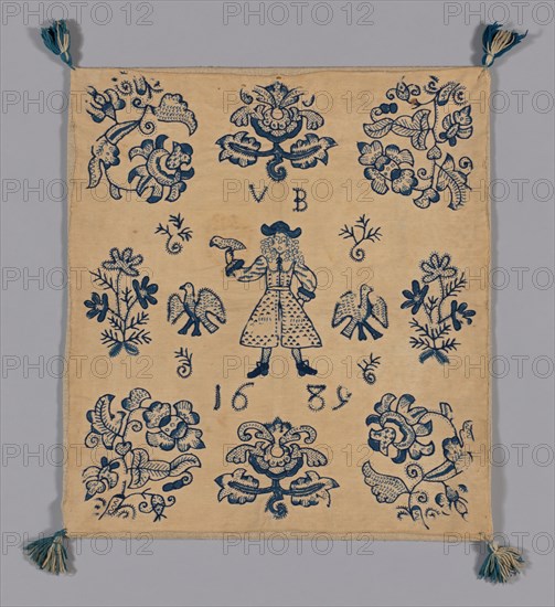 Cushion Cover, England, 1689. Creator: Unknown.