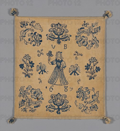 Cushion Cover, England, 1689. Creator: Unknown.