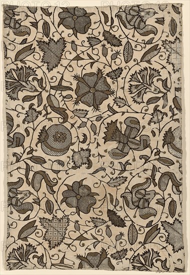 Cushion Cover (Made from Woman's Dress), England, Elizabethan period, 1575/1600. Creator: Unknown.