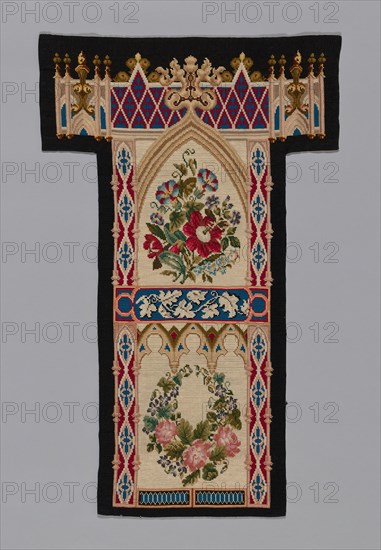 Prie-Dieu Cover, England, c. 1857/60. Creator: Unknown.