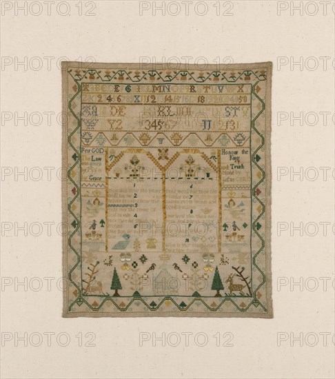 Sampler, England, 1775/1825. Creator: Unknown.