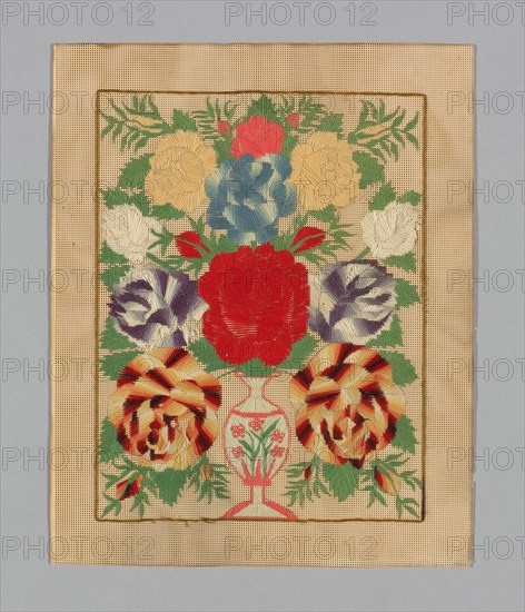 Picture (Unfinished) (Needlework), Europe, 19th century. Creator: Unknown.